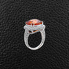 Spessartite Garnet and Diamond Ring