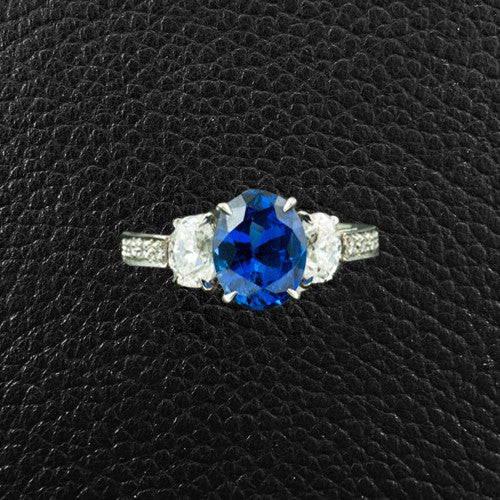 Oval Sapphire & Diamond Ring