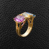 Pink, Yellow & Blue Sapphire Ring