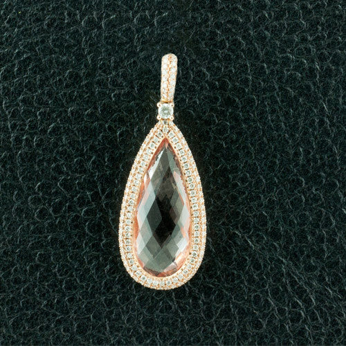 Morganite & Diamond Pendant