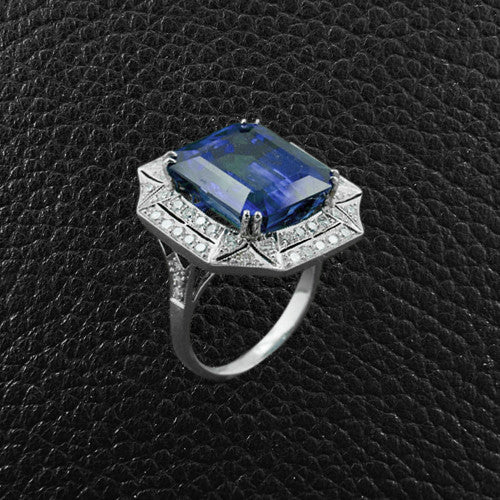 Sapphire & Diamond Ring