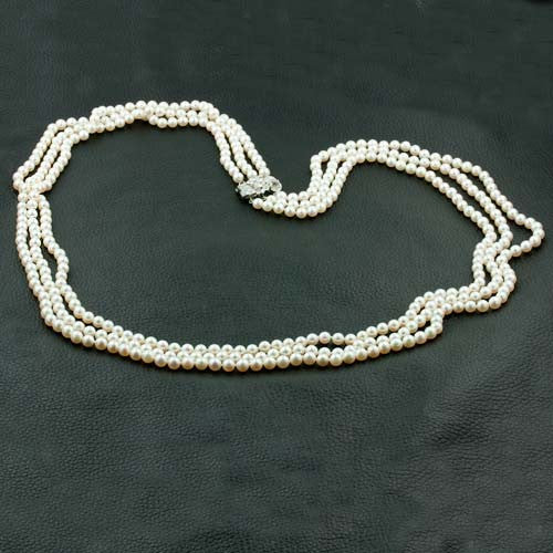 Three Strand Pearl Necklace – CRAIGER DRAKE DESIGNS®