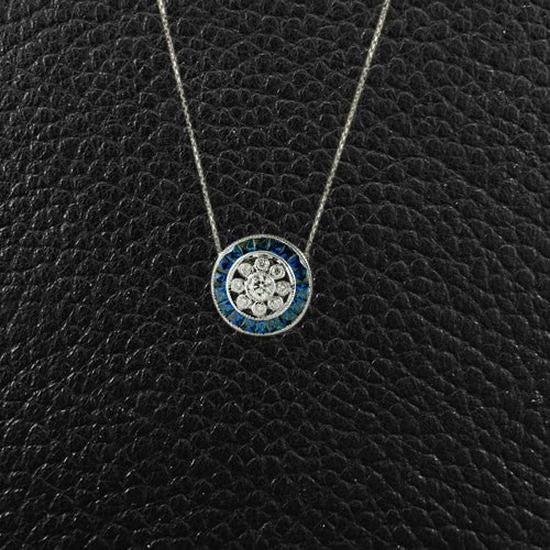 Sapphire & Diamond Pendant