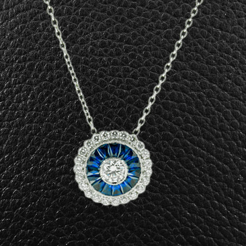 Sapphire & Diamond Pendant