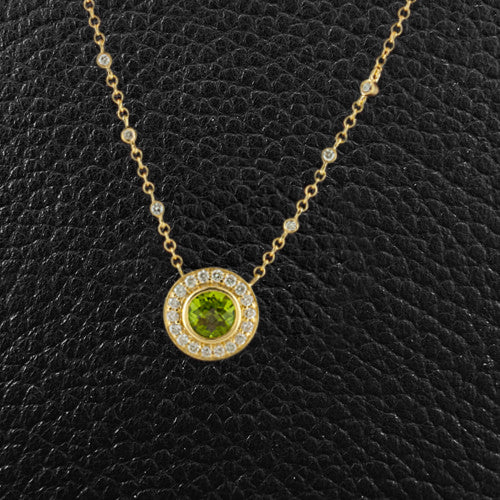 Peridot & Diamond Pendant