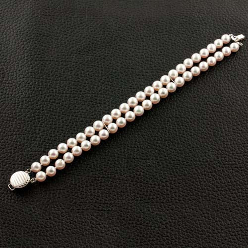 Double Row Cultured Pearl Bracelet