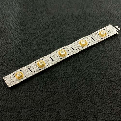 Yellow & White Diamond Bracelet