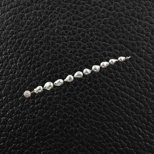 Silver Baroque Pearl Bracelet