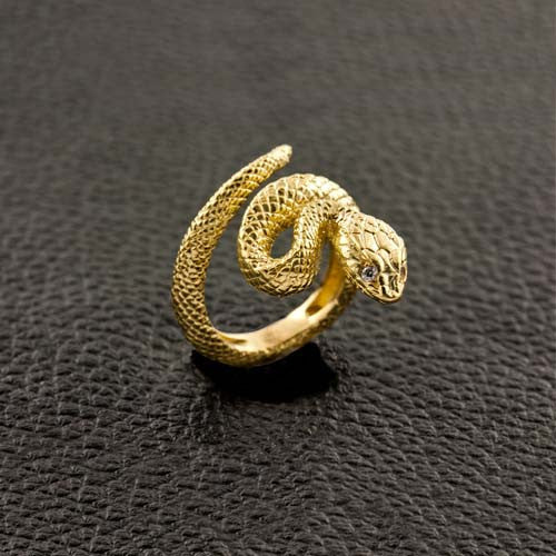 Nialaya Jewelry gold-plated Snake Ring - Farfetch
