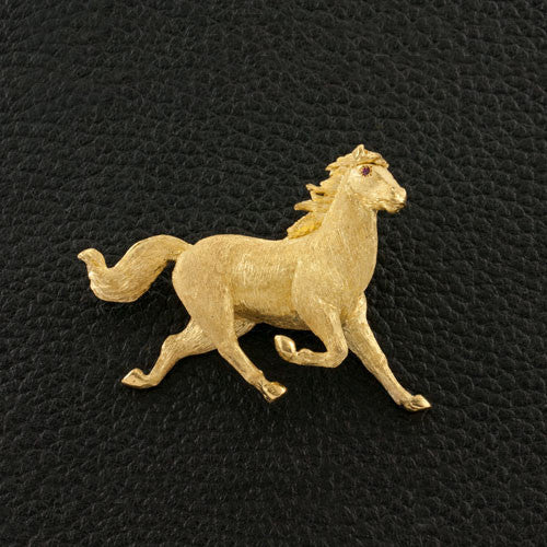 Trotting Stallion Pin