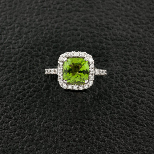 Peridot & Diamond Ring