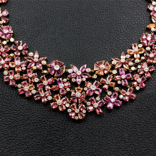 Latest Pink diamond necklace designs collection ideas 