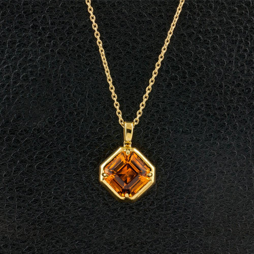 Citrine & Yellow Gold Pendant