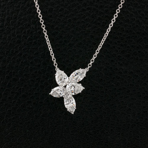 Pear & Marquise Diamond Pendant