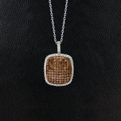 Brown & White Diamond Pendant