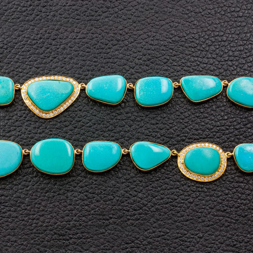 Turquoise & Diamond Necklace – CRAIGER DRAKE DESIGNS®