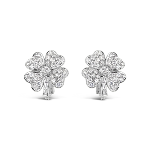 J&CO Jewellery Four Leaf Clover Silicone Earring Back Silver