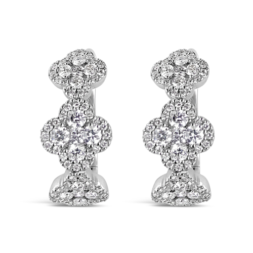 Triple Clover Diamond Earrings