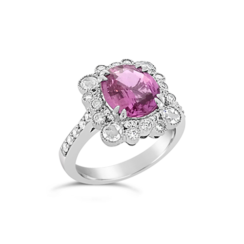 Pink Sapphire & Diamond Ring – CRAIGER DRAKE DESIGNS®