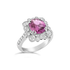 Pink Sapphire & Diamond Ring