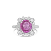 Pink Sapphire & Diamond Ring