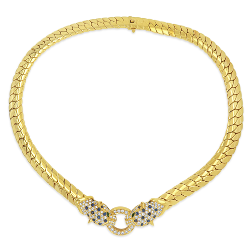 Double Leopard Estate Necklace