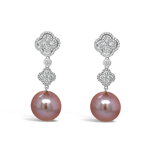 Kasumiga Pearl & Diamond Earrings