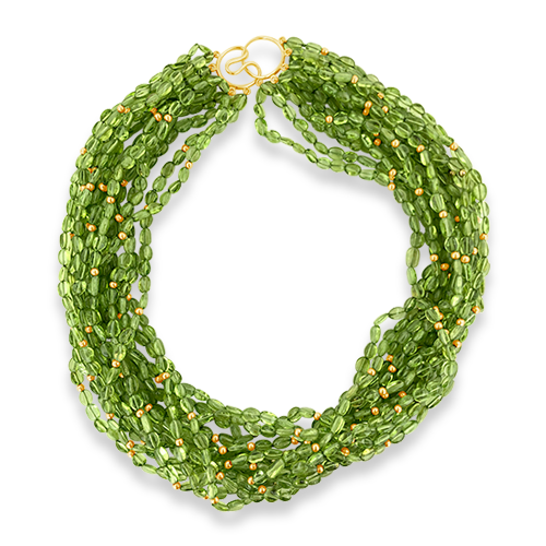 Peridot Bead Necklace