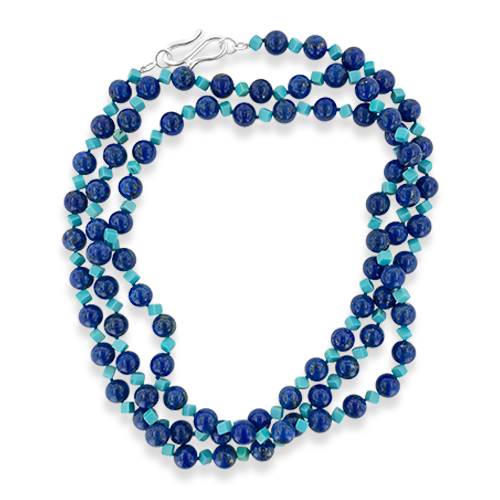 Lapis & Turquoise Bead Necklace