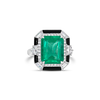 Emerald, Diamond & Onyx Ring