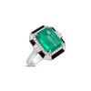 Emerald, Diamond & Onyx Ring