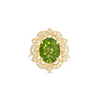 Peridot & Diamond Ring