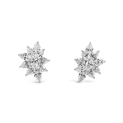 Diamond Cluster Earrings