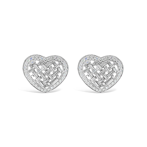 Diamond Heart Earrings