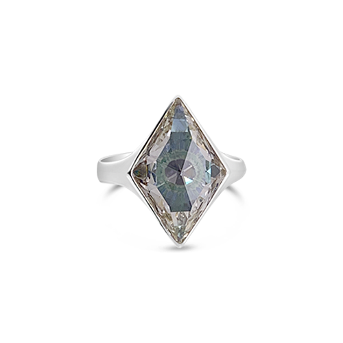 Diamond Evil Eye Ring 1/8 ct tw Round & Baguette 10K White Gold | Kay