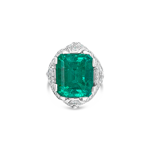 Columbian Emerald & Diamond Ring