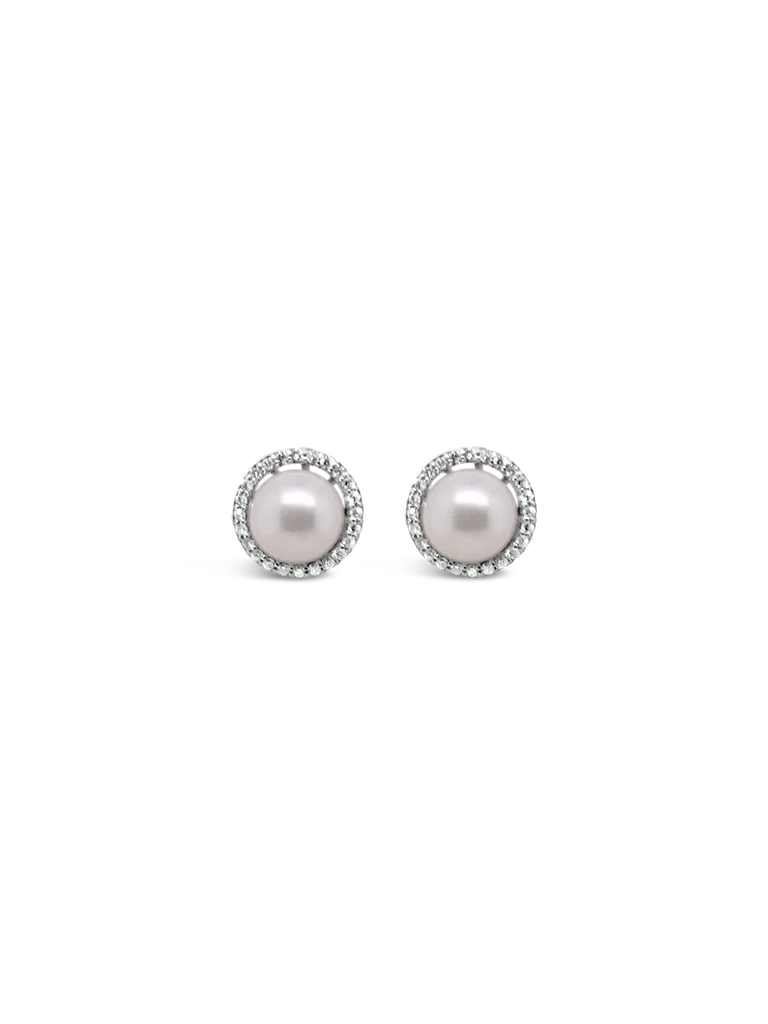 Pearl & Diamond Earrings