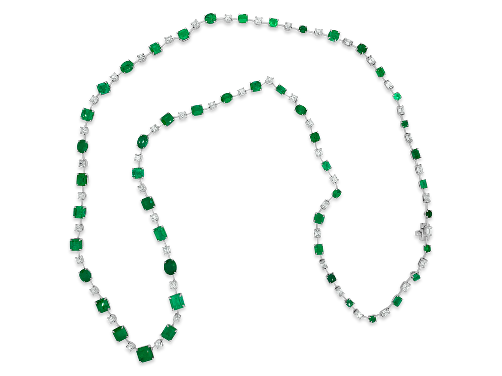 Emerald & Diamond Necklace