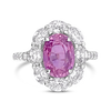 Pink Sapphire & Diamond Ring