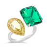 Emerald & Yellow Diamond Bypass Ring